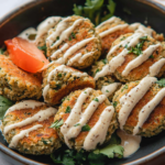 Baked Falafel Balls with Tahini Sauce