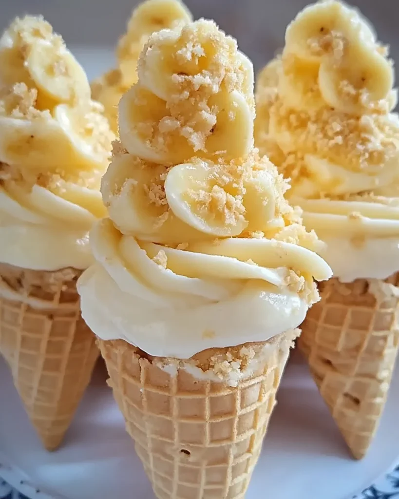 Banana Pudding Cheesecake Cones