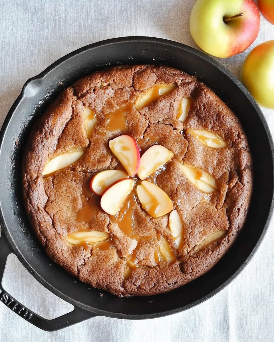 Caramel Apple Cookie Skillet
