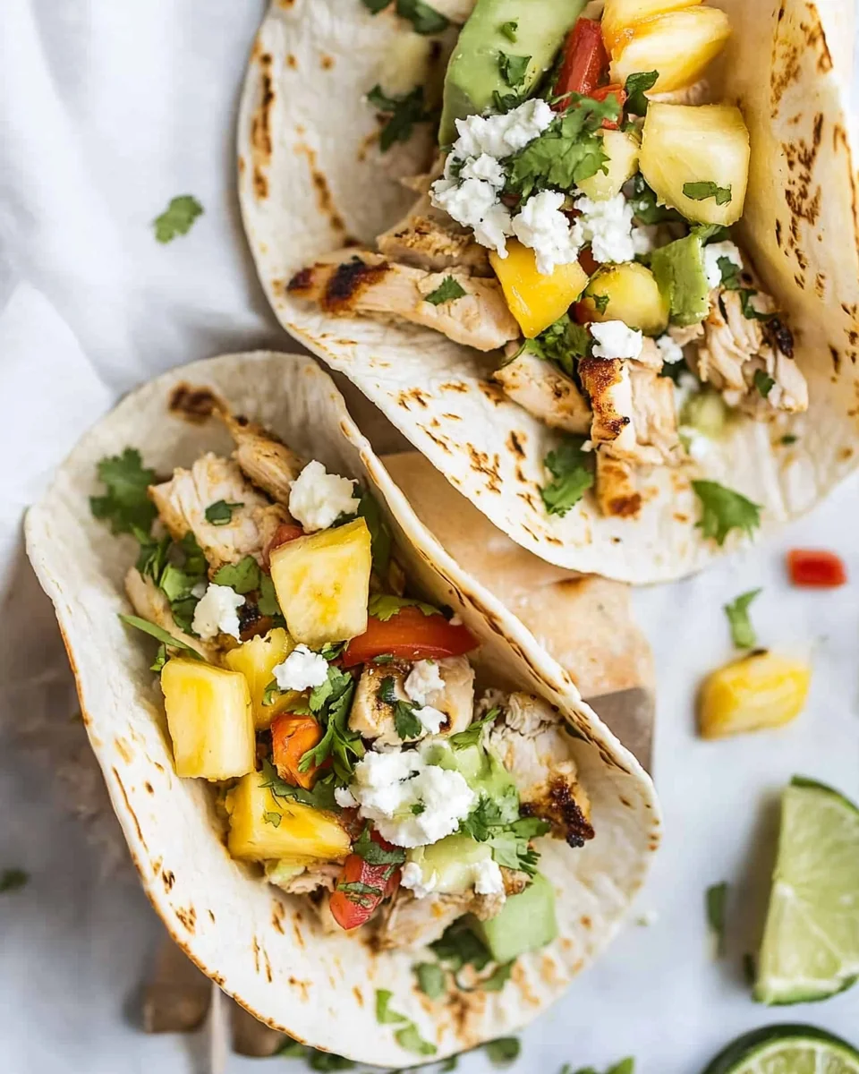 Chipotle Pineapple Chicken Tacos