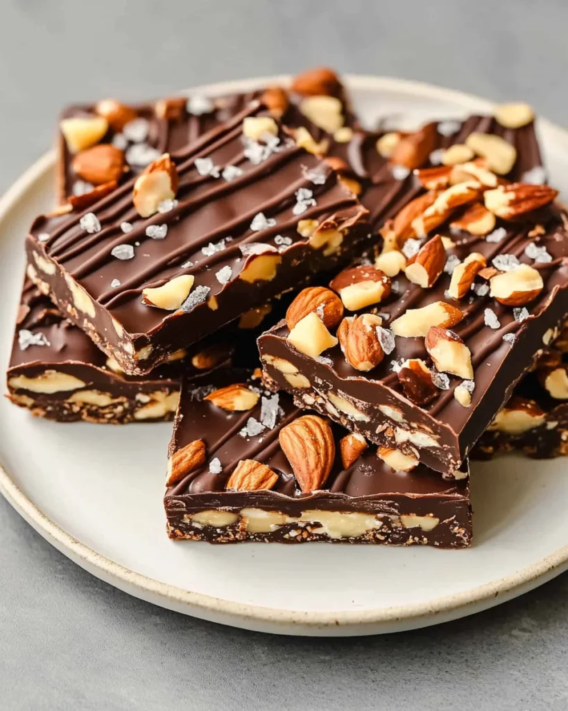 Dark Chocolate and Sea Salt Nut Bars