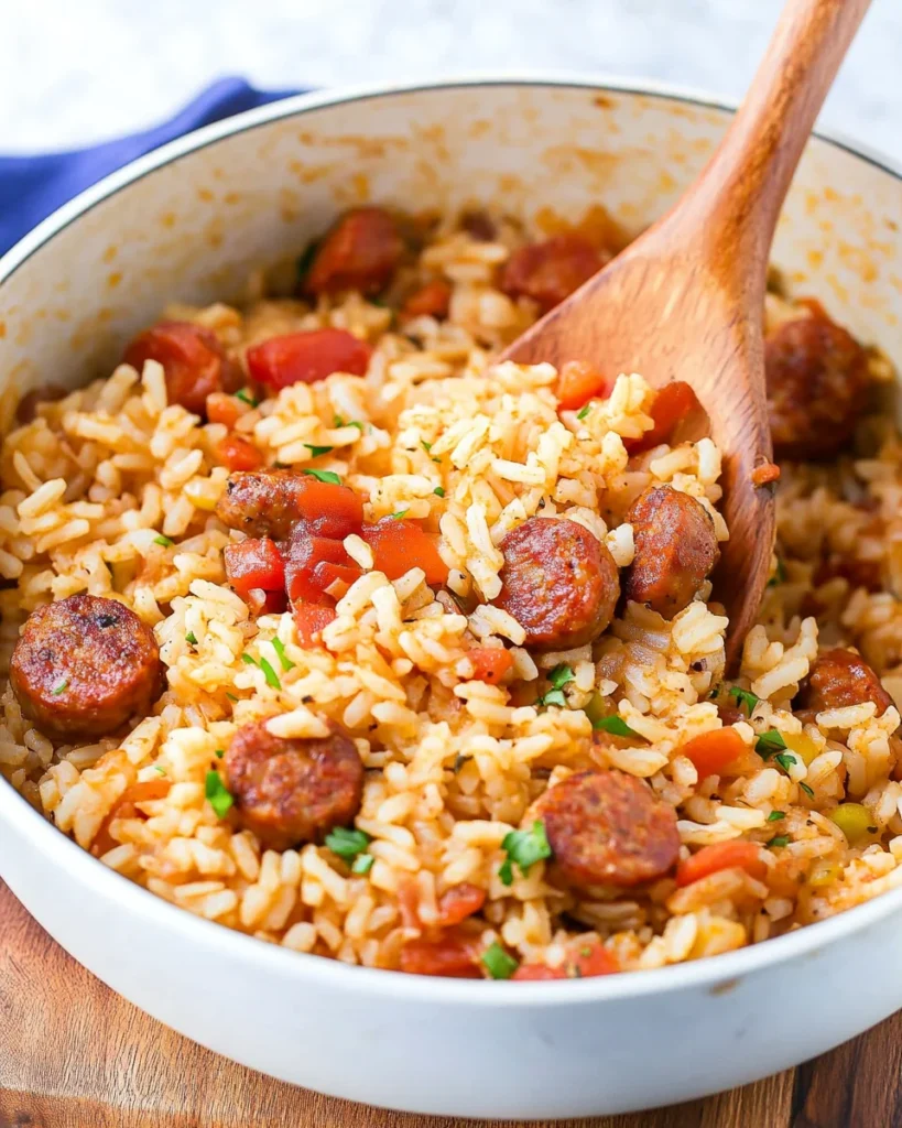 Easy One Pot Sausage And Rice