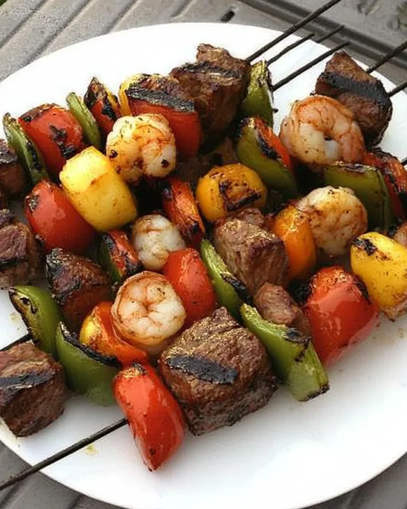 Grilled Steak & Shrimp Kabobs