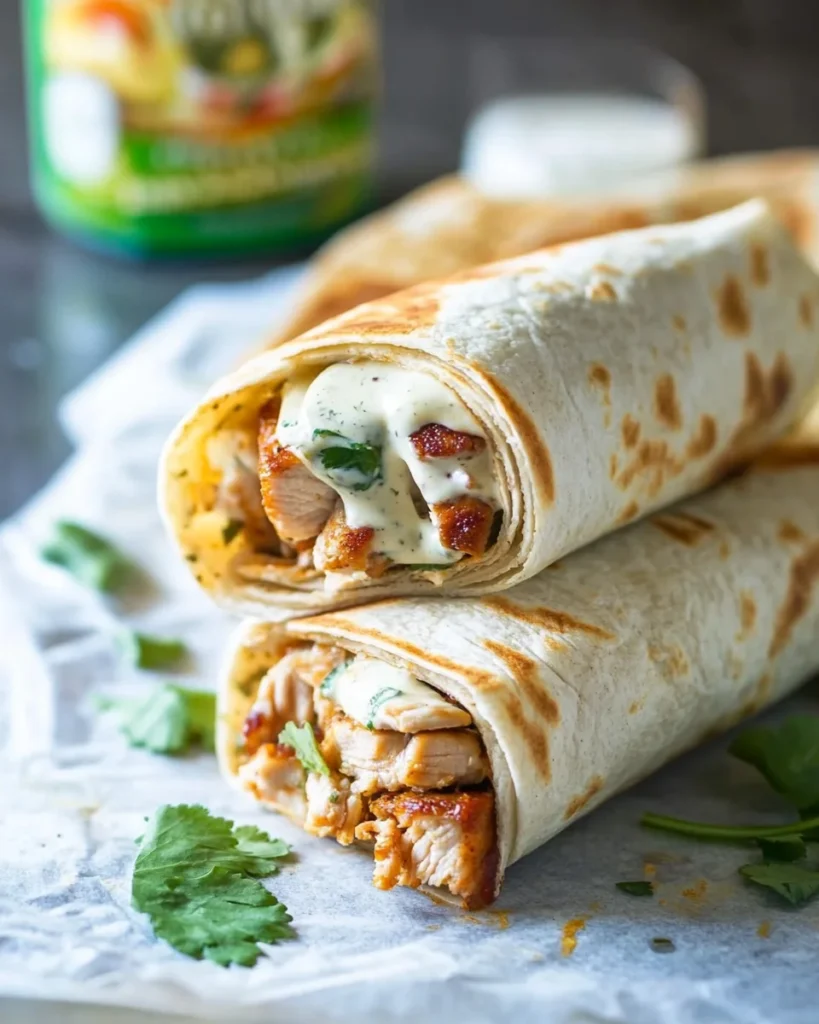 Healthy Grilled Chicken Ranch Wraps