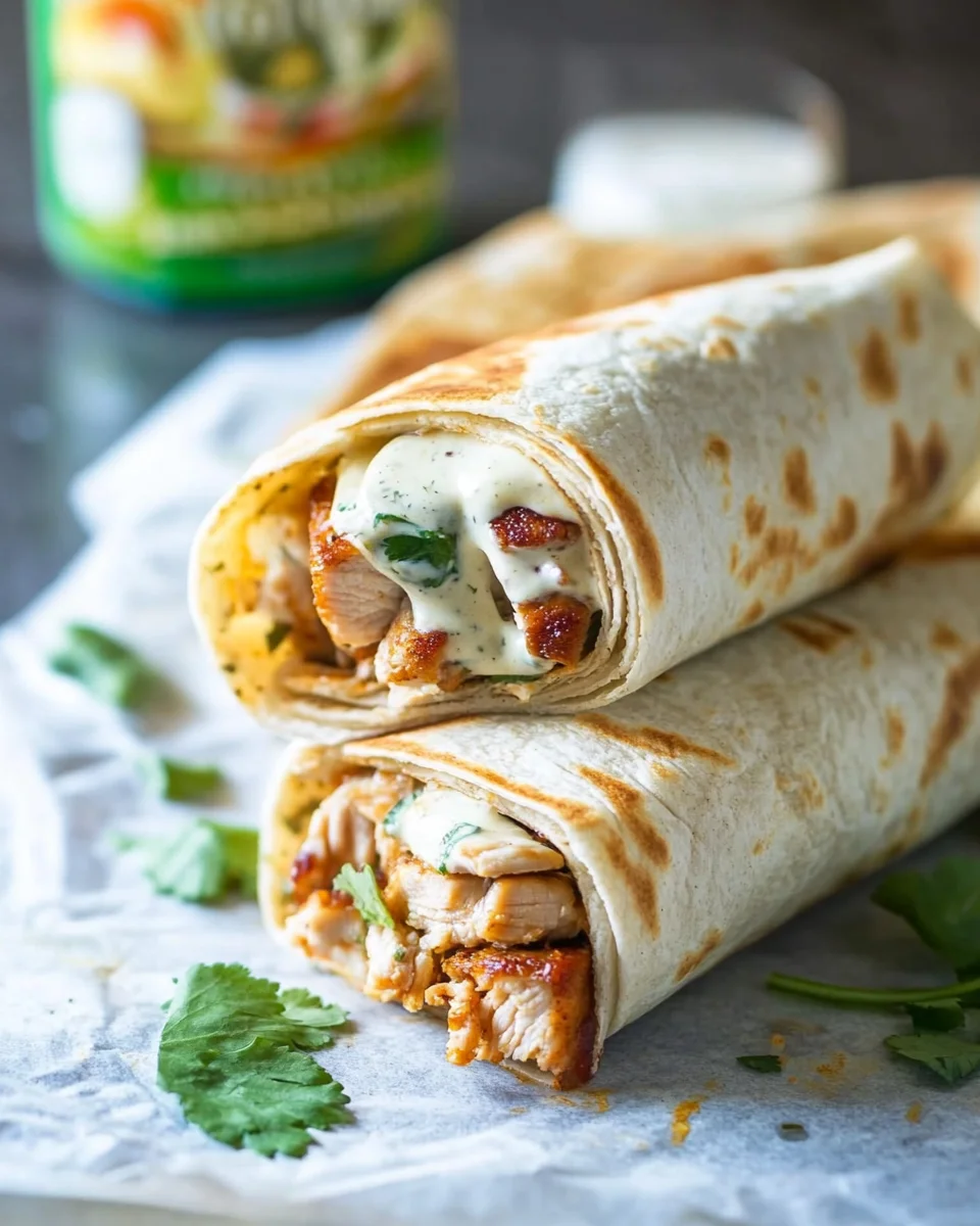 Healthy Grilled Chicken Ranch Wraps