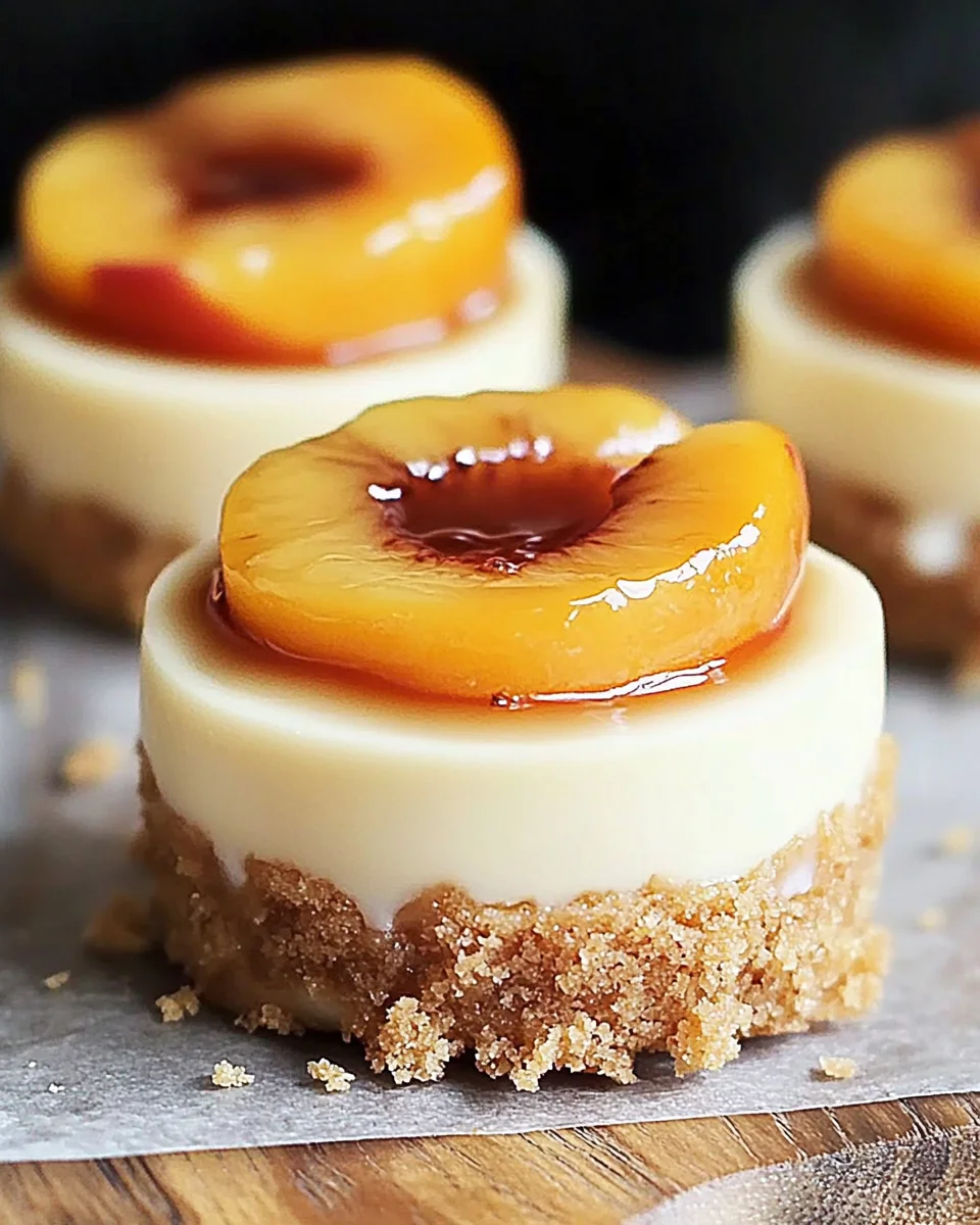 Peach Cobbler Mini Cheesecakes