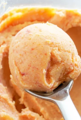 Peach Sorbet Without Ice Cream Maker