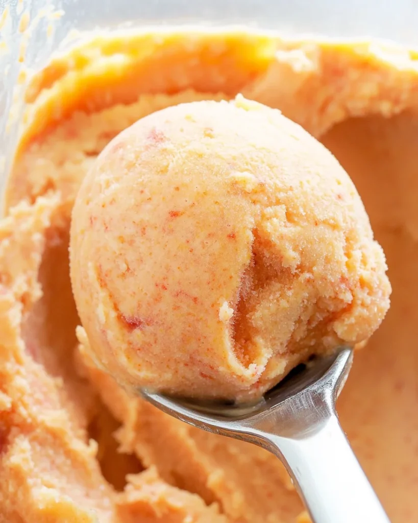 Peach Sorbet Without Ice Cream Maker