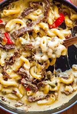 Philly Cheesesteak Pasta – Creamy & Cheesy!