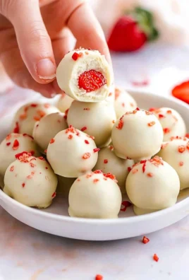Strawberry White Chocolate Truffles