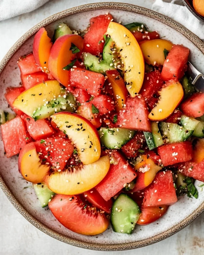 Summer Peach Watermelon Salad