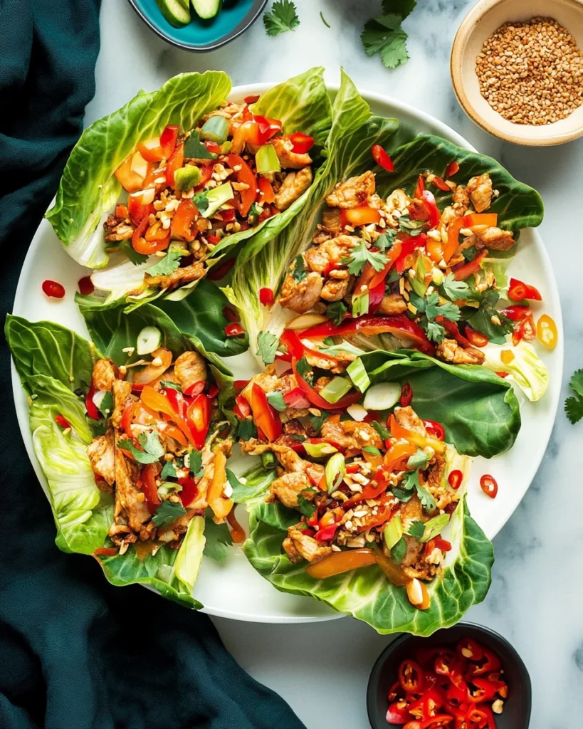Thai Chicken Lettuce Wraps