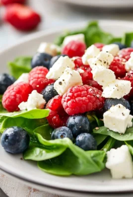 Berry, Feta and Spinach Salad