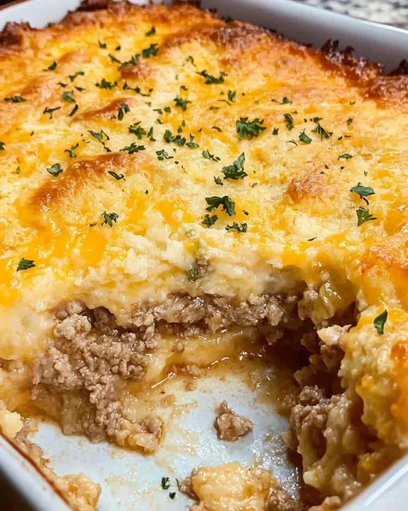 Cheddar Bay Ground Beef Cobbler