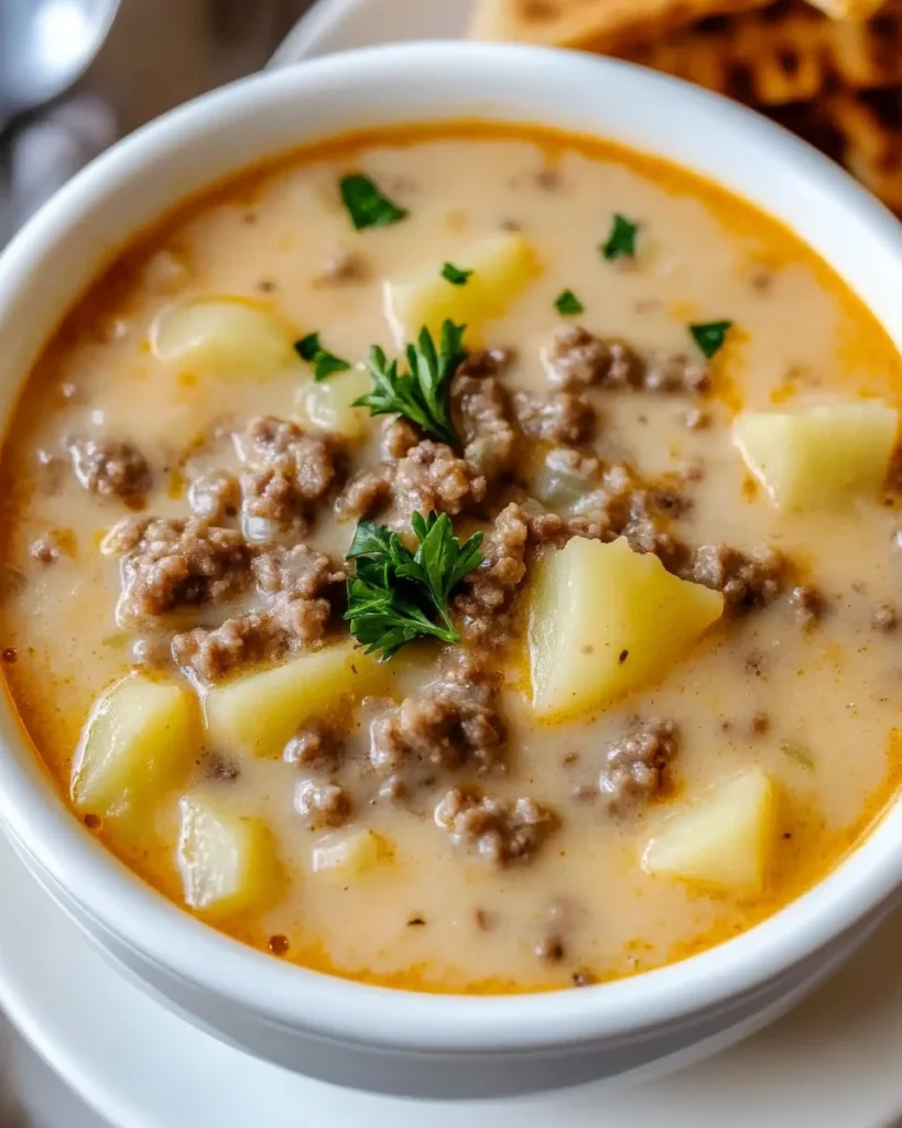 Crock Pot Hamburger Potato Soup