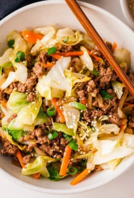 Easy Asian Ground Beef and Cabbage Stir Fry