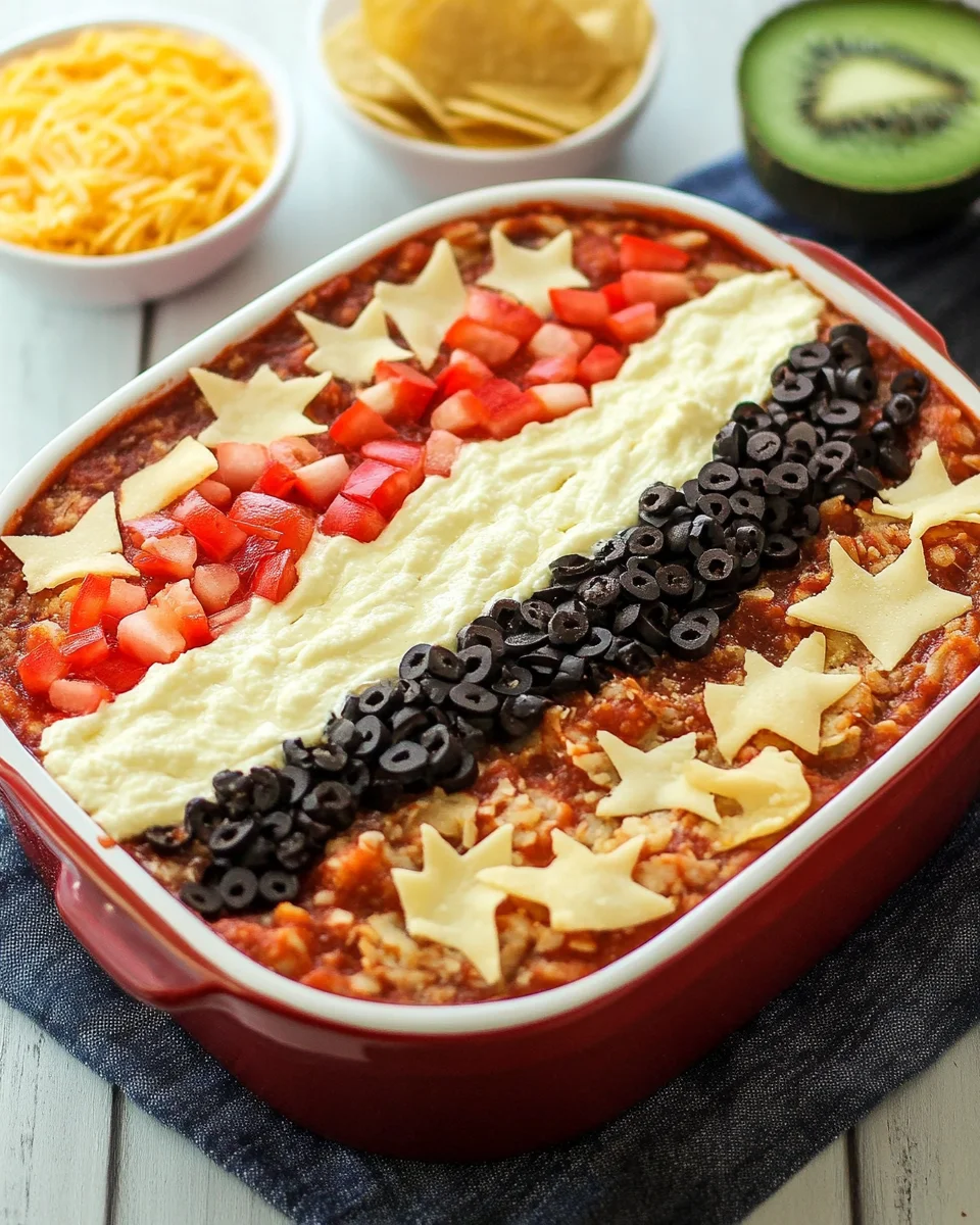 Flag Taco Dip