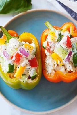 Greek Yogurt Chicken Salad Stuffed Peppers