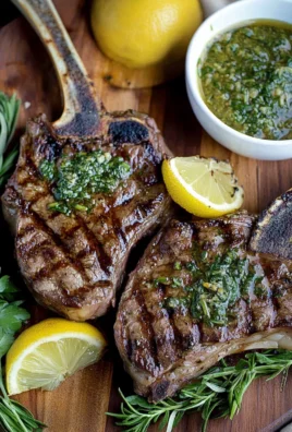 Grilled Flank Steak with Lemon-Herb Sauce