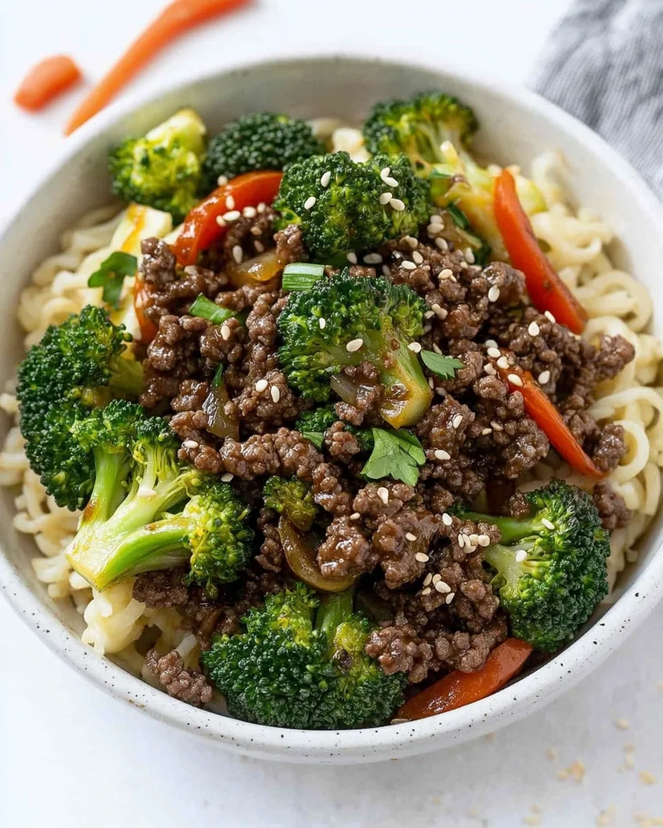 Ground Beef and Broccoli