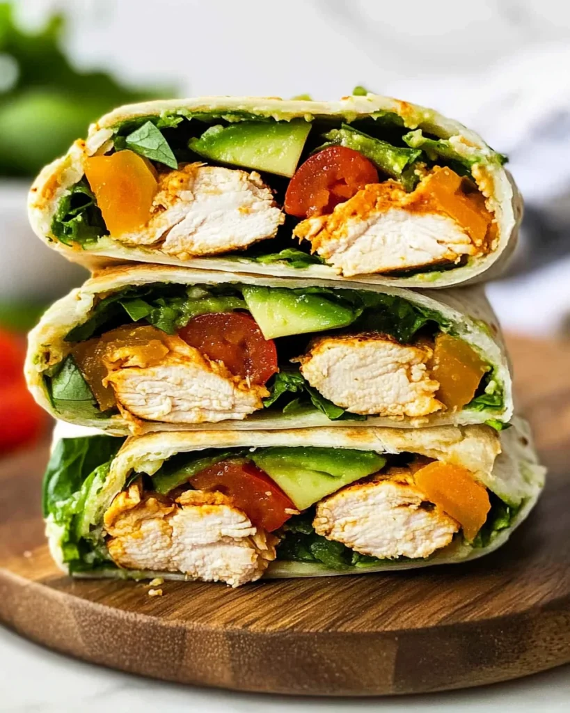 Healthy Chicken Avocado Wraps