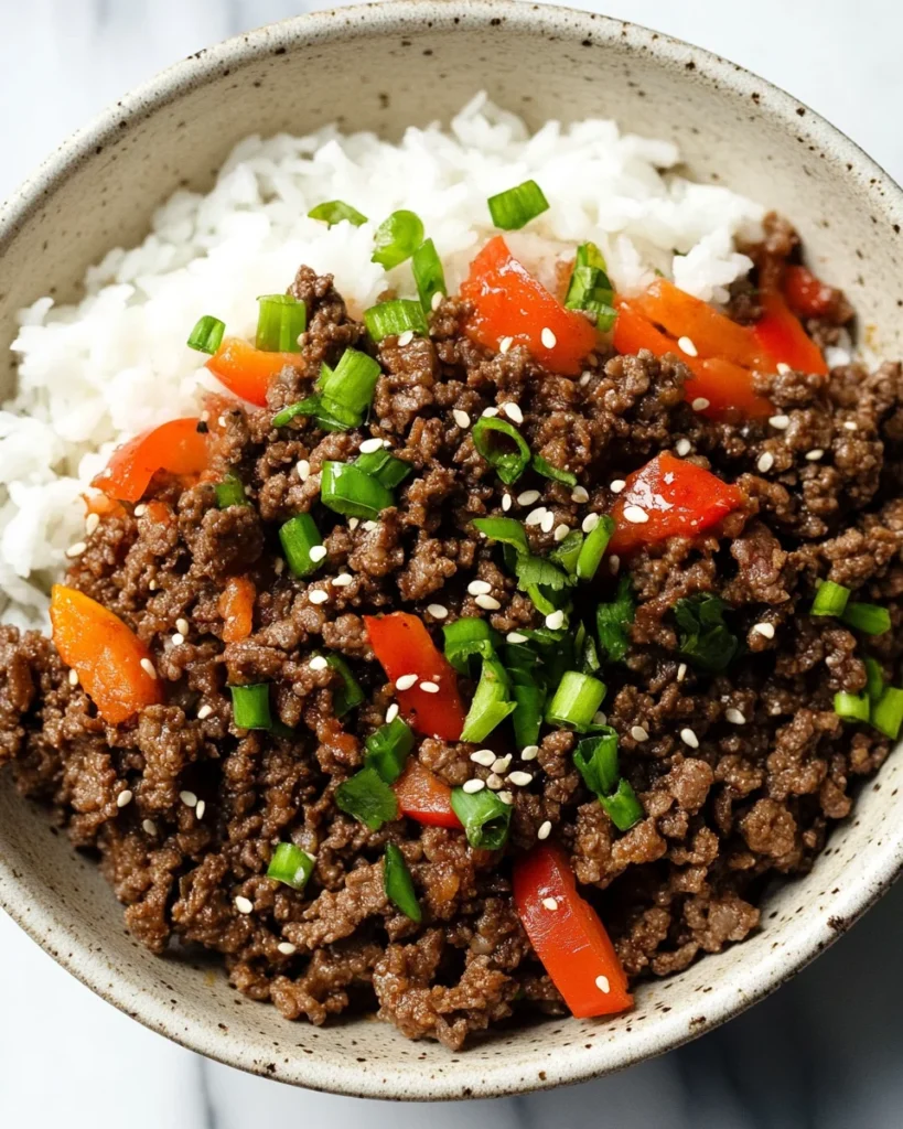 Korean Ground Beef Bowl