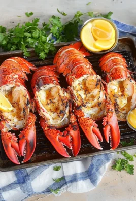 Lemon Butter Grilled Lobster Tails