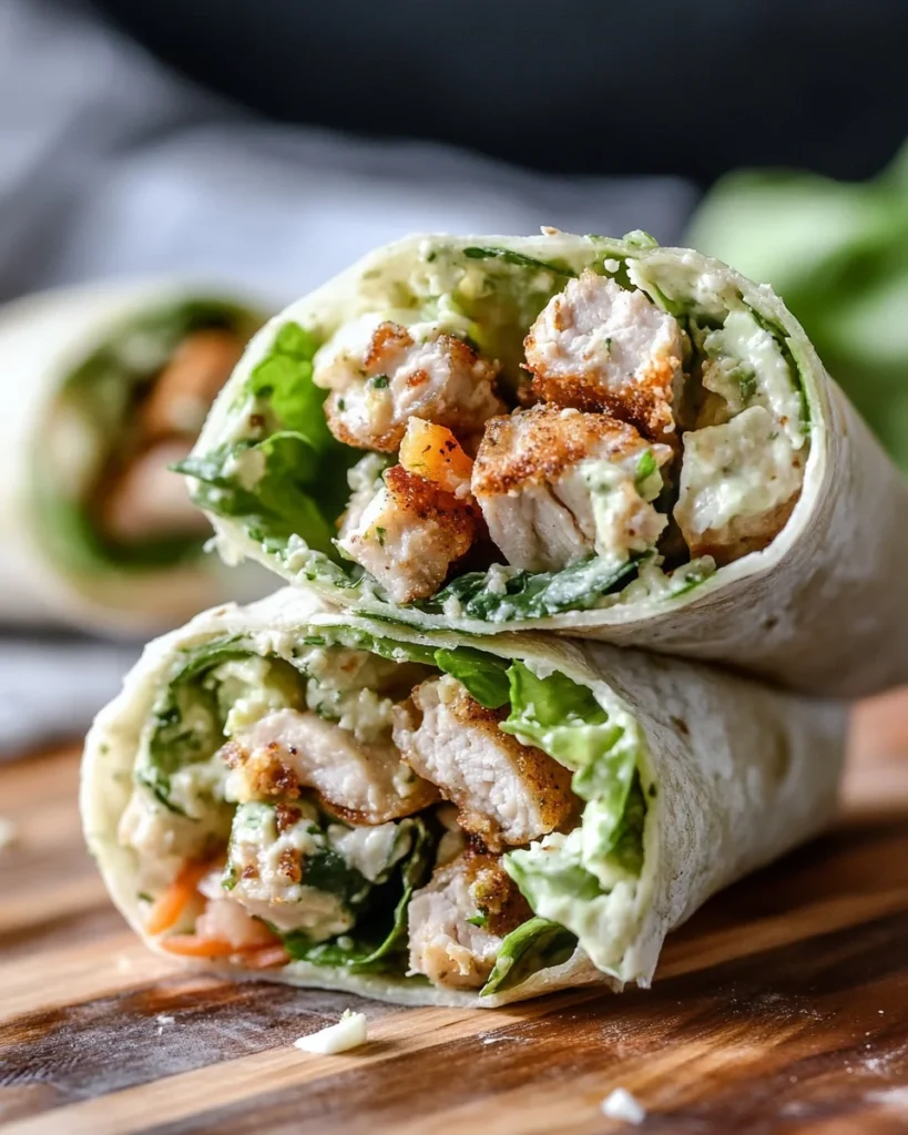 Miso Chicken Caesar Wraps
