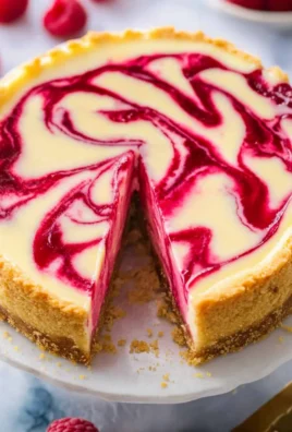 Raspberry Swirl Lemon Cheesecake