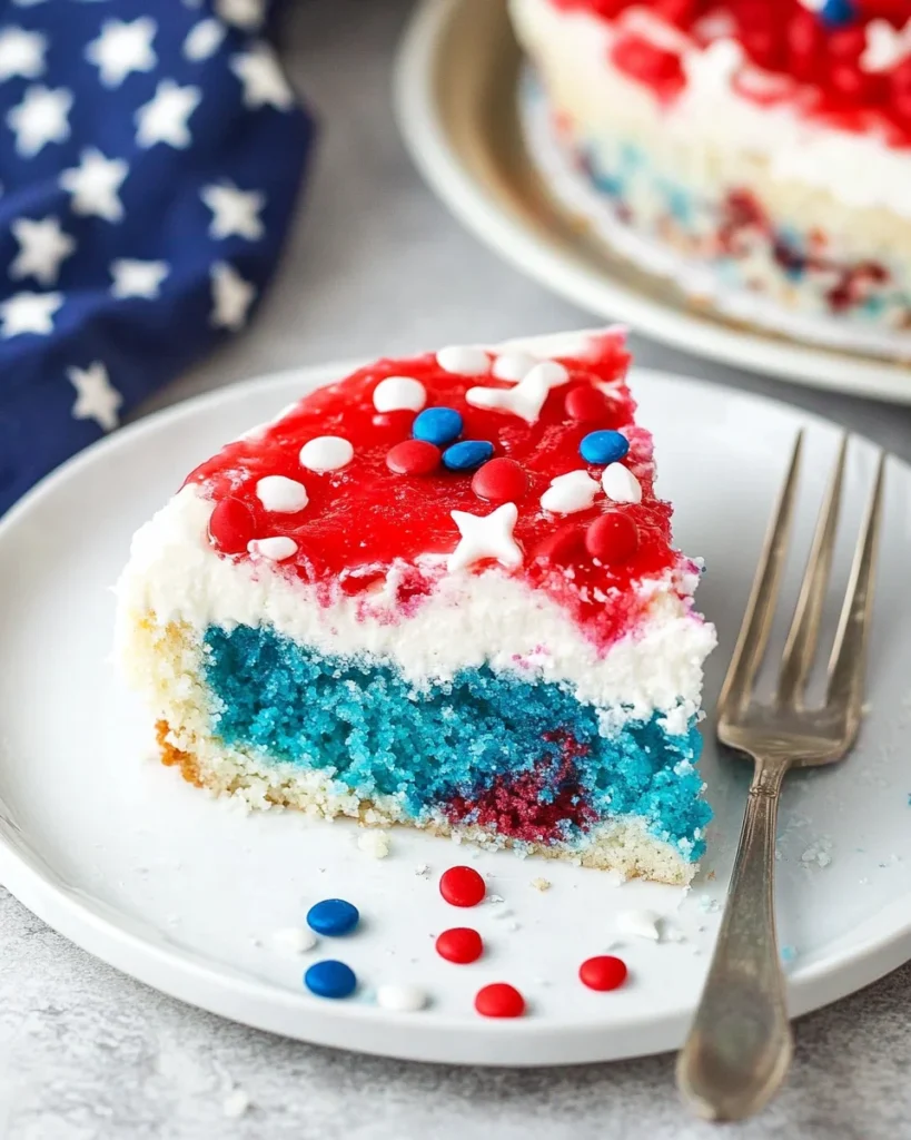 Red, White, & Blue Poke Cake