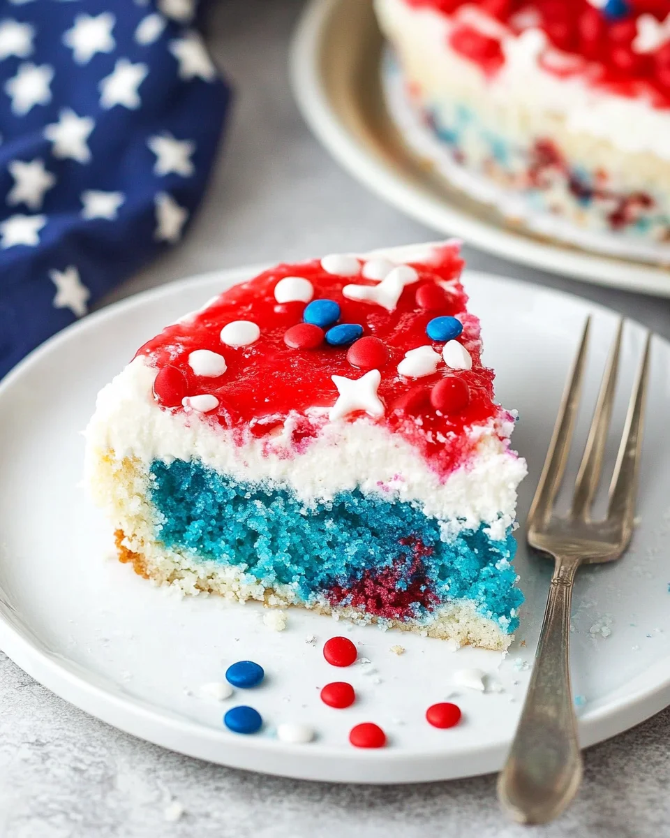 Red, White, & Blue Poke Cake