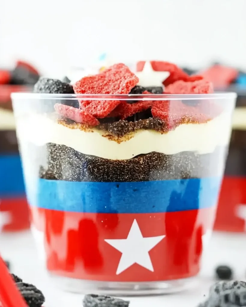 Red, White and Blue Dirt Cups