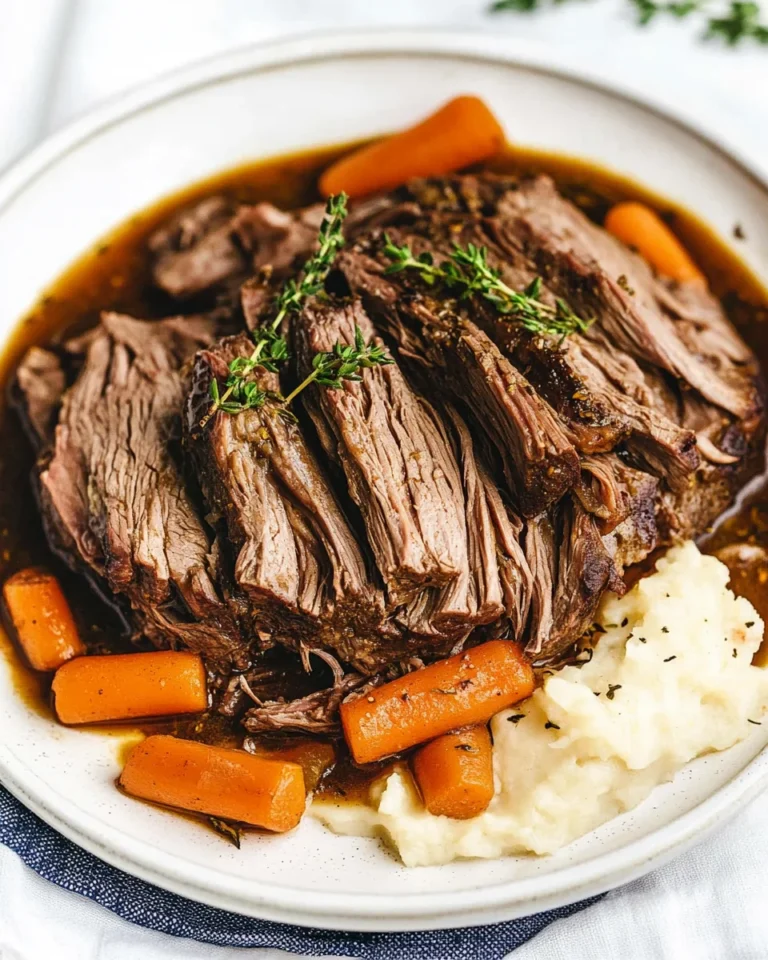 Slow Cooker Garlic Herb Pot Roast