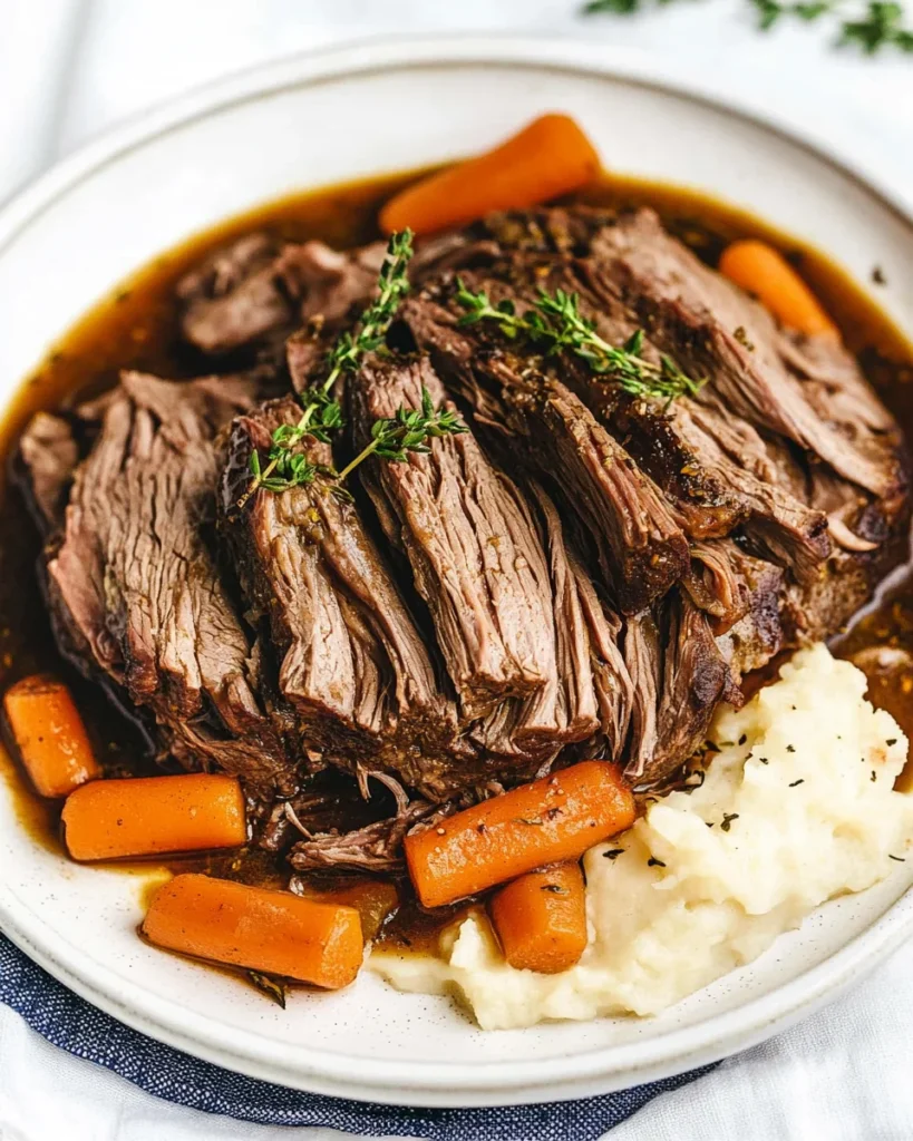 Slow Cooker Garlic Herb Pot Roast