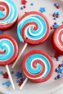 4th of July Marshmallow Pinwheels