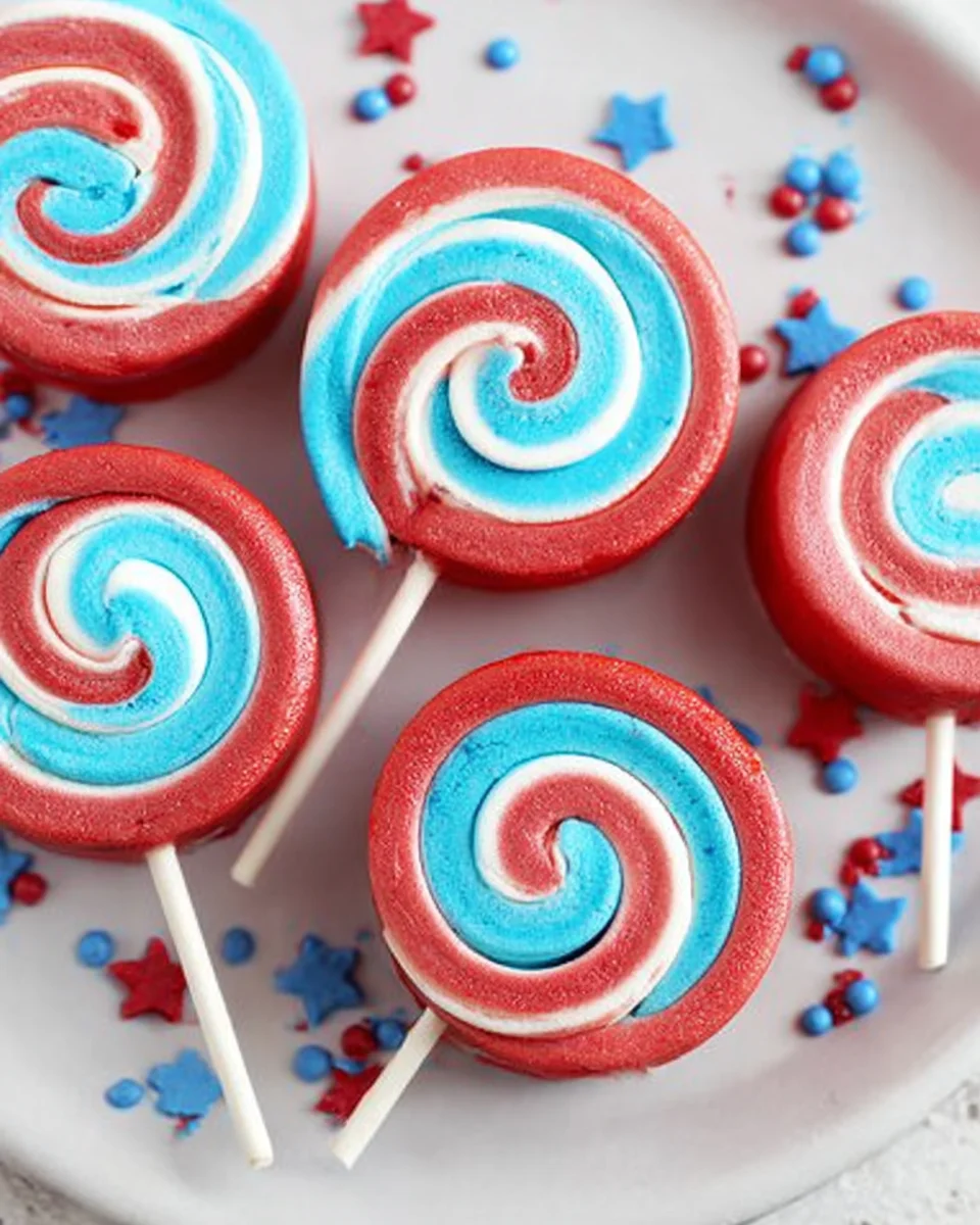 4th of July Marshmallow Pinwheels
