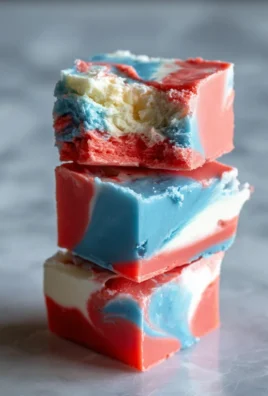 4th of July Tie Dyed Fudge