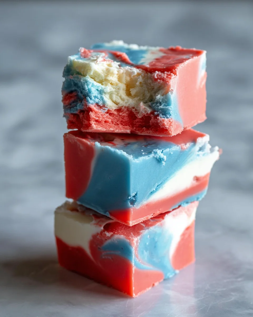 4th of July Tie Dyed Fudge