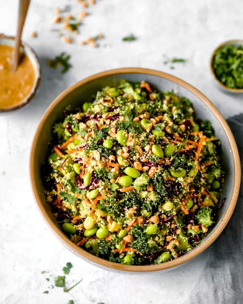 Asian Edamame Peanut Crunch Salad