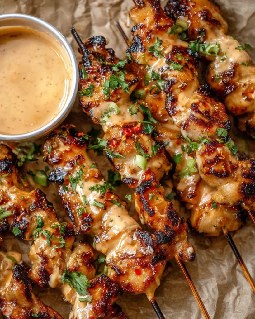 Bang Bang Chicken Skewers