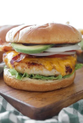 Cheddar Ranch Chicken Burgers