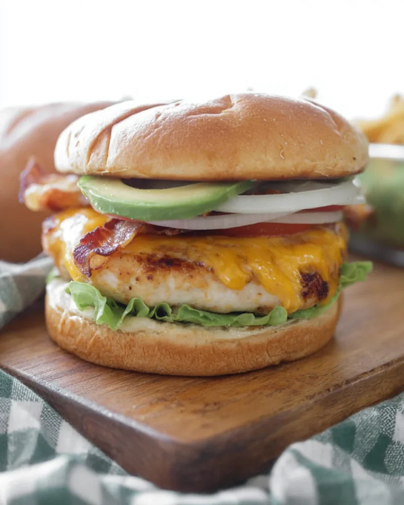 Cheddar Ranch Chicken Burgers