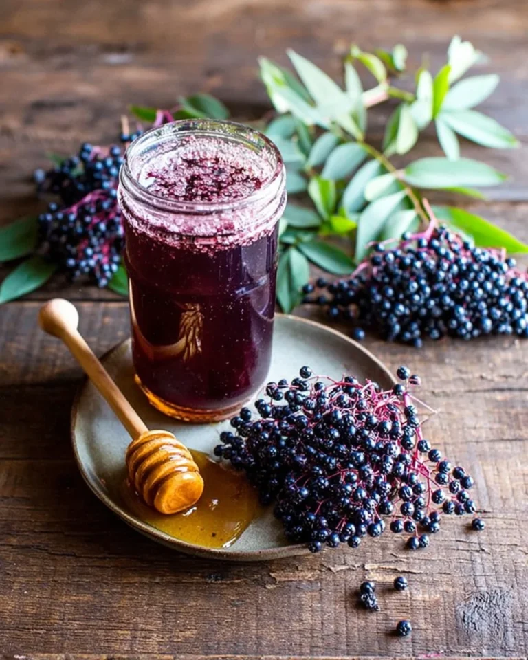 Fermented Elderberry Honey