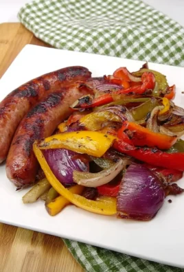 Grilled Sausage with Peppers and Onions