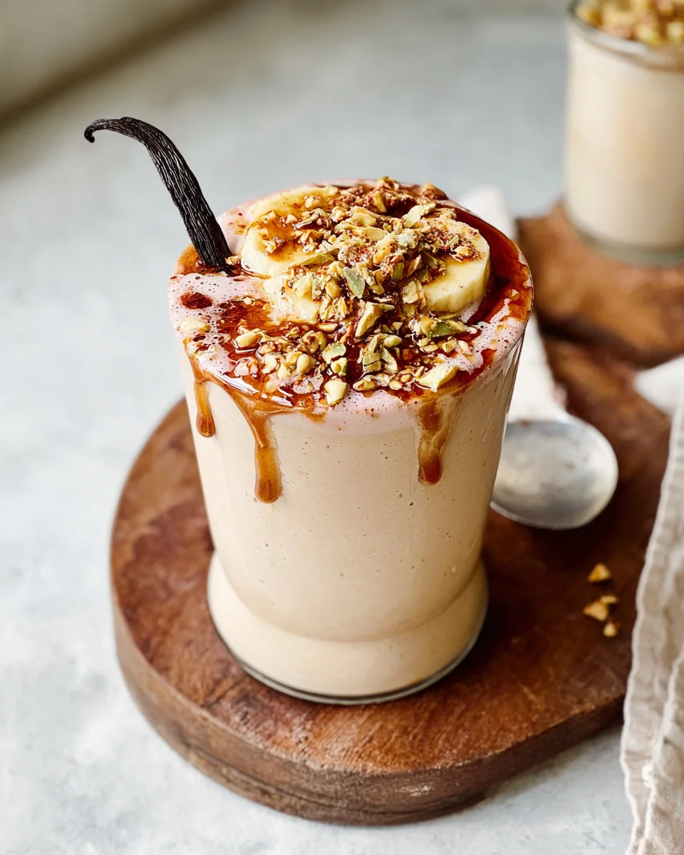 Healthy Vanilla Bean Protein Smoothie