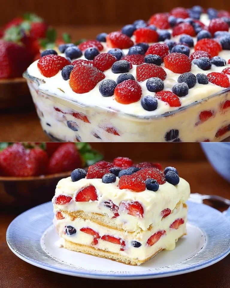 No Bake Icebox Cake with Summer Berries