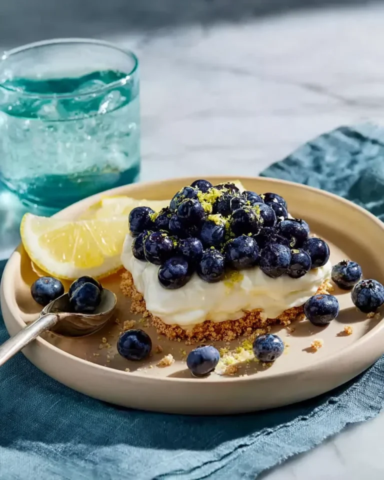 No Bake Lemon Blueberry Dessert