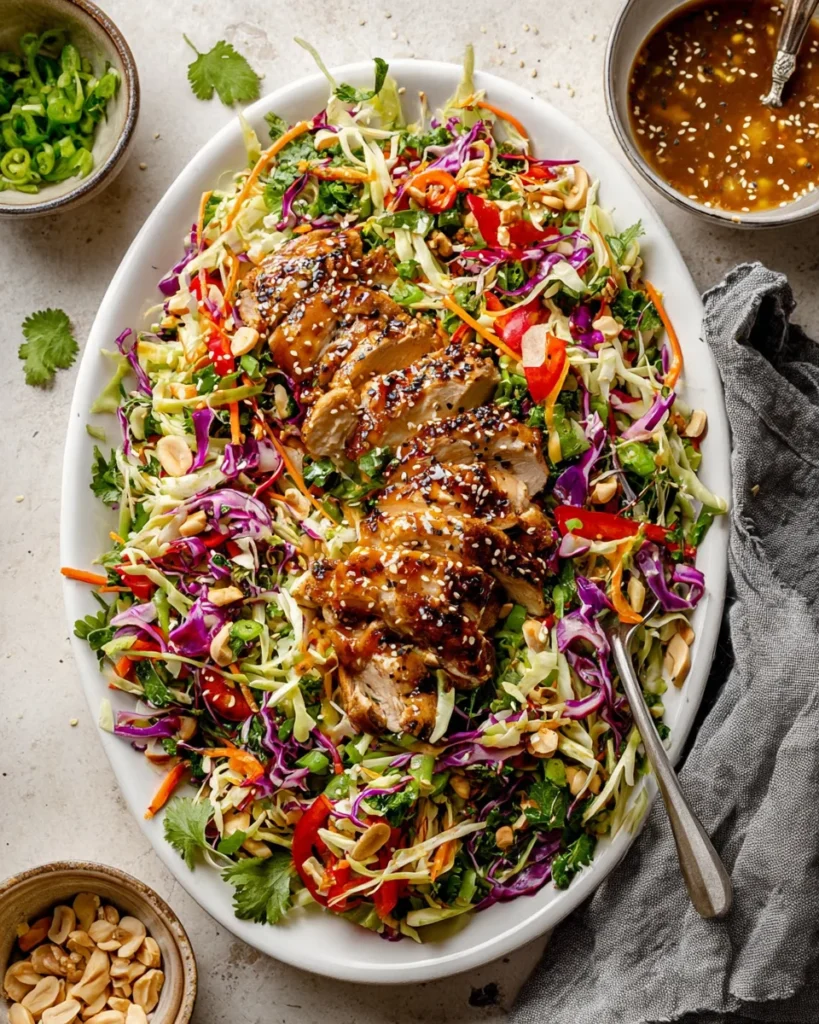 Sesame Chicken Cabbage Crunch Salad