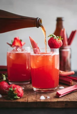 Strawberry Rhubarb Fermented Soda