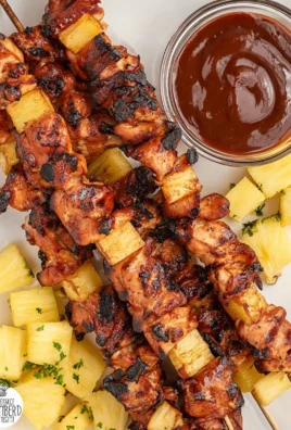 BBQ CHICKEN BACON PINEAPPLE KABOBS